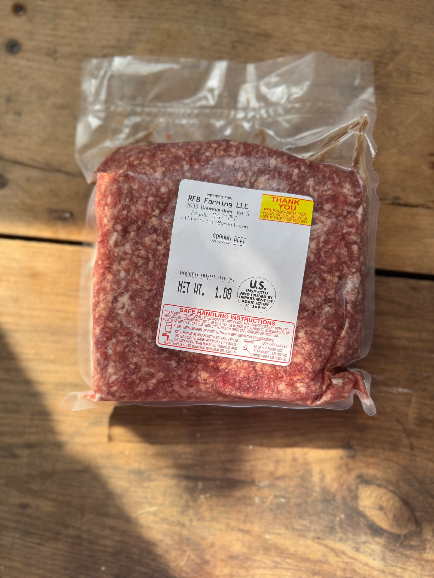 Ground beef- 1 lb packs